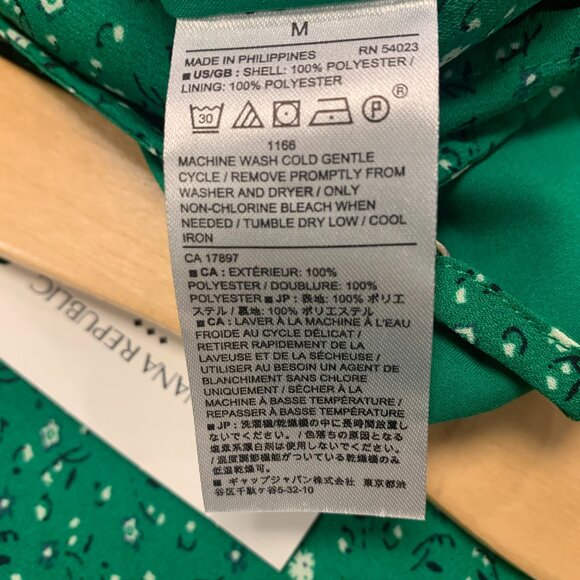 Vintage Banana Republic Green Floral Spaghetti Strap Tank Top - Picture 5 of 5